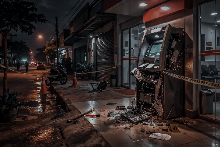 Saat Kota Masih Terlelap, ATM Bank Sinarmas Dibobol di Jantung Sampit