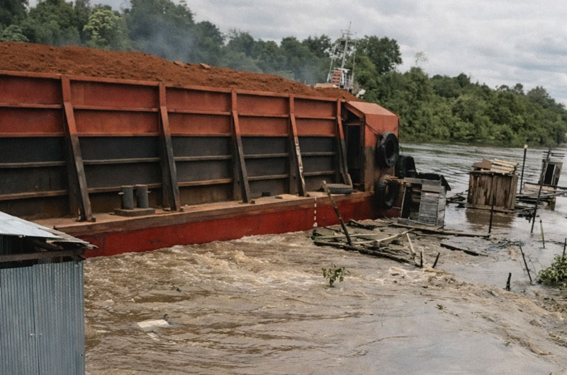 Ketika Tongkang Datang Tanpa Permisi di Sungai Paring