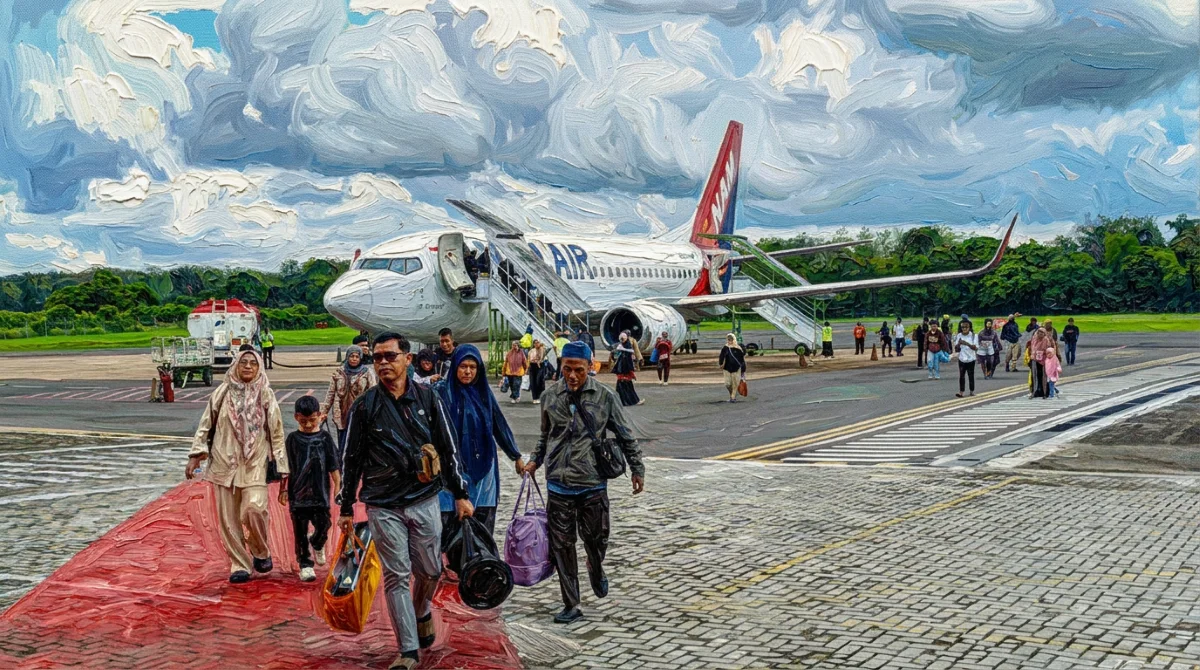 Tren Angkutan Penumpang Pesawat Naik 25,6 Persen, Posko Angkutan Lebaran di Bandara Sampit Berjalan Lancar