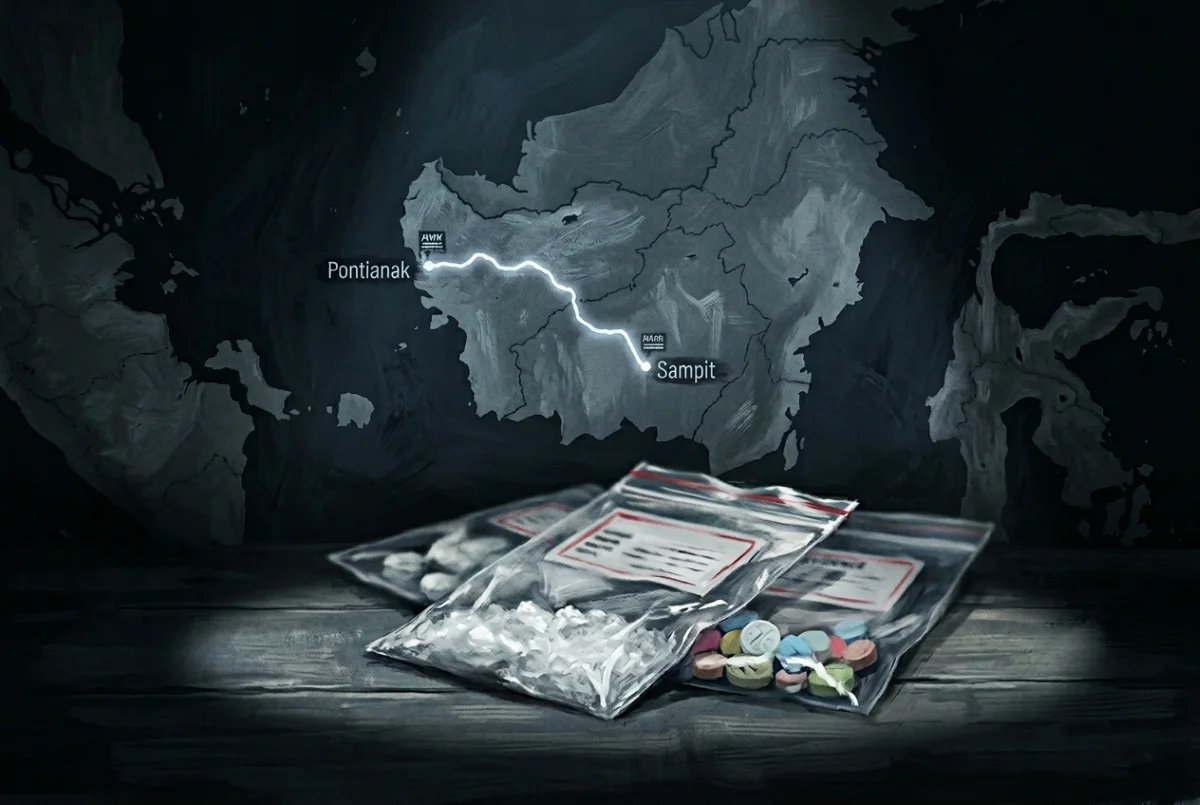 Jaringan Sabu Pontianak-Sampit Terungkap, Jejaknya Bermuara di Samuda Besar