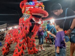 Tabuhan Toleransi di Malam Cap Go Meh, Barongsai Menari, Sampit Bersatu dalam Harmoni