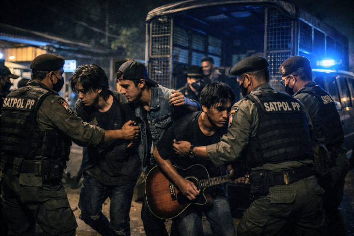 Datang Bergerombol dan Enggan Pergi, Pengamen Arogan di Sampit Ditertibkan Satpol PP