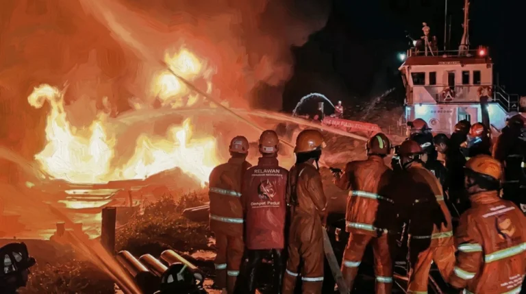 Amuk Api Dermaga NDS Sampit: Neraka Dua Jam di Tepian Mentaya, Menggugat Tanggung Jawab Nyawa Pekerja