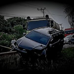 Mobil Dinas Kadishut Kalteng Hantam Pengaman Jembatan di Jemaras