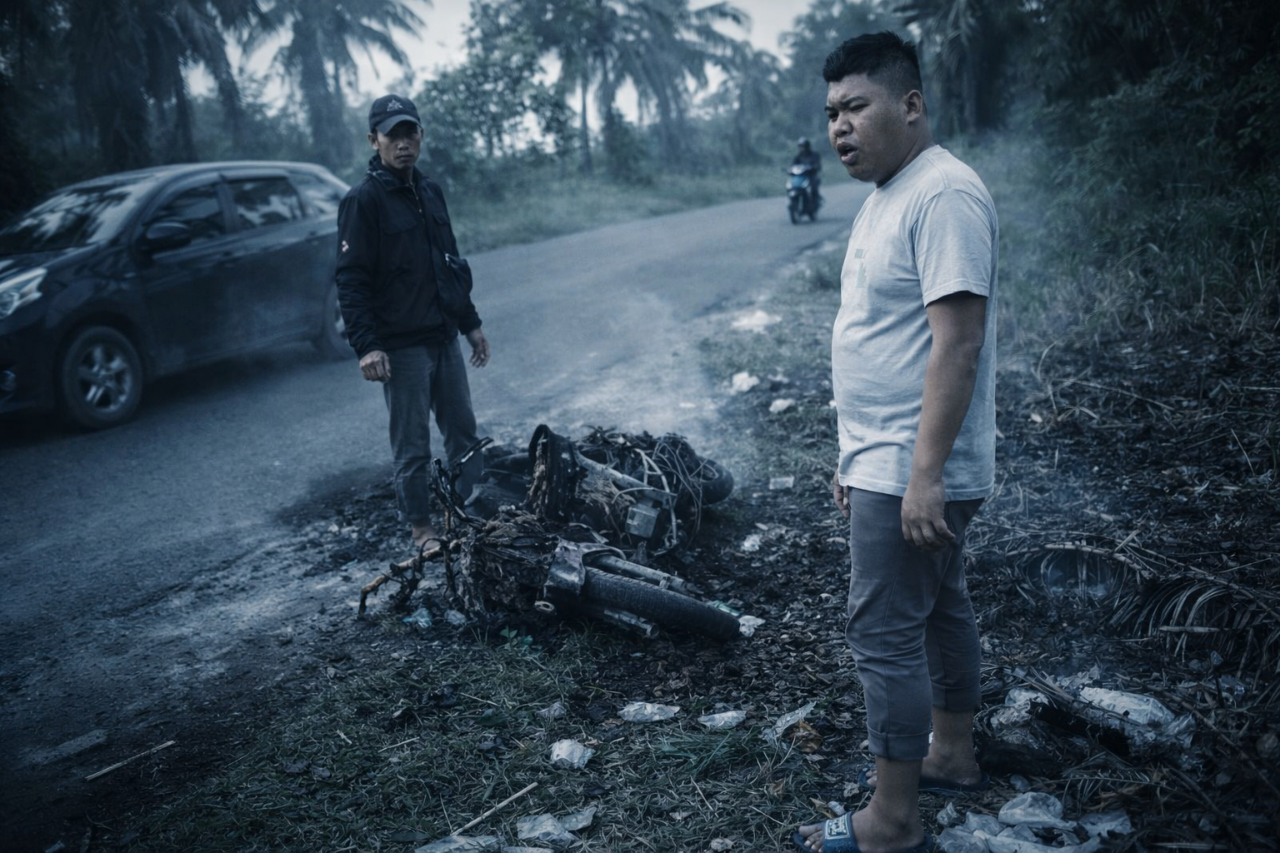 Jago Merah Adang Jalur Sampit–Kota Besi: Motor Terbakar di Tjilik Riwut, Arus Sempat Lumpuh