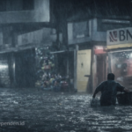 Parenggean ‘Tenggelam’ Sesaat: Drainase Tak Berdaya, Pedagang Pasar Berpacu dengan Air