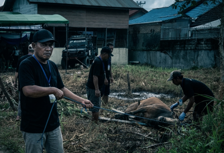 Pertarungan Melawan Mega-Fauna: Saat Tenaga 60 Panitia Kurban Membutuhkan Bantuan Kerekan Baja