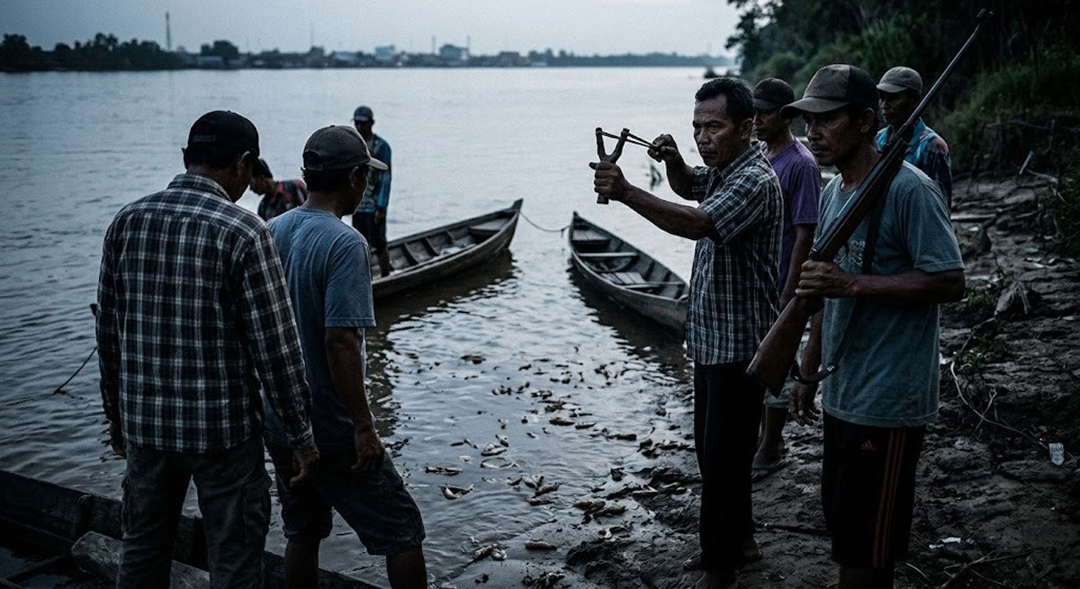 Amarah Warga Seranau Memuncak, Pelaku Peracun Udang Diintai dengan Senapan Angin dan Ketapel