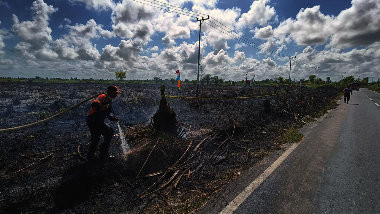 Siasat Hitam Pengembang Properti Sengaja Panggang Satu Hektare Gambut Baamang Barat Demi Land Clearing Murah