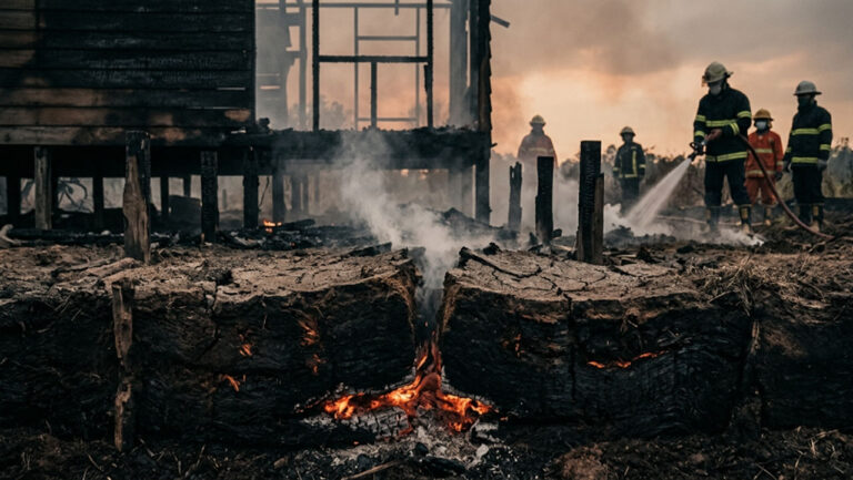 Misteri Api dalam Tanah Gambut: Dua Rumah di Sampit Ludes Terbakar Akibat Rambatan Bara Tersembunyi