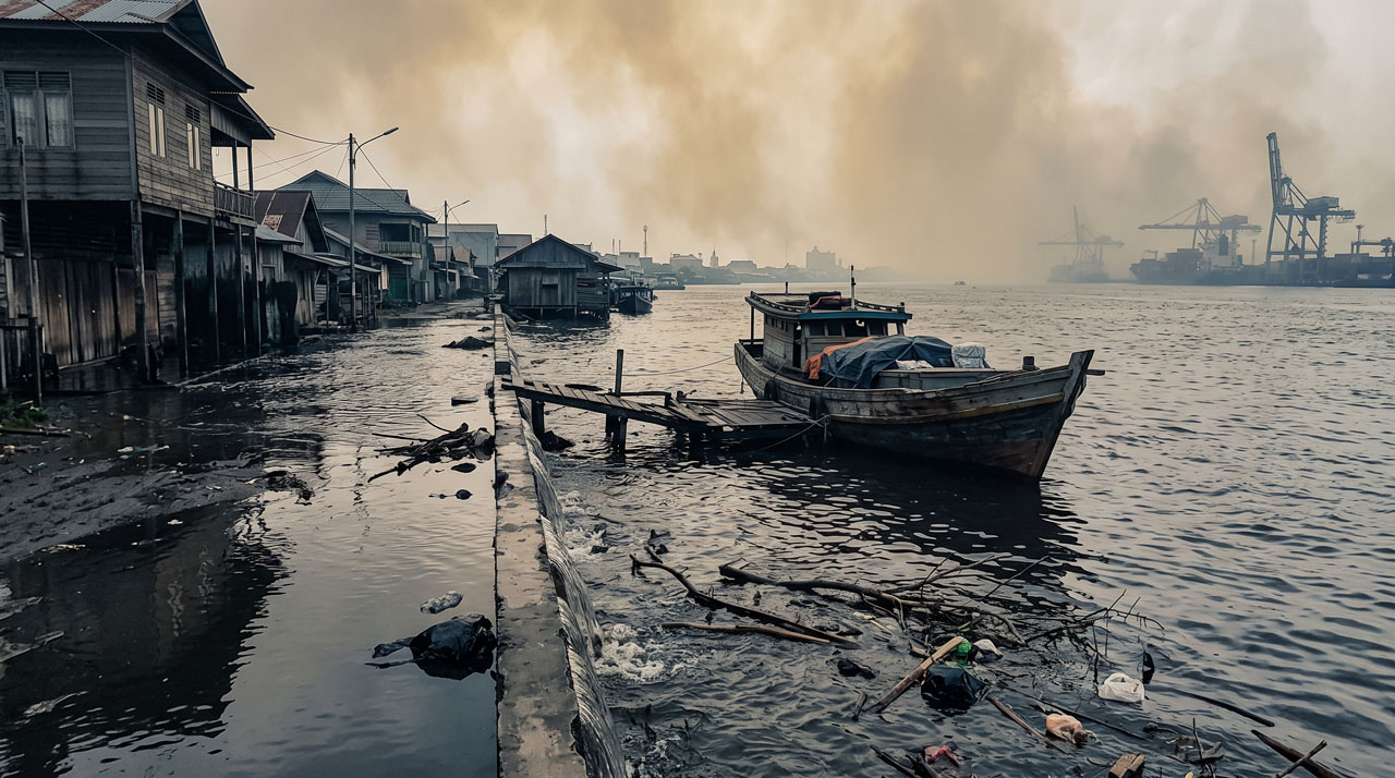 Bukan Cuma Karhutla, Sampit Kini Diintai Potensi Banjir Rob