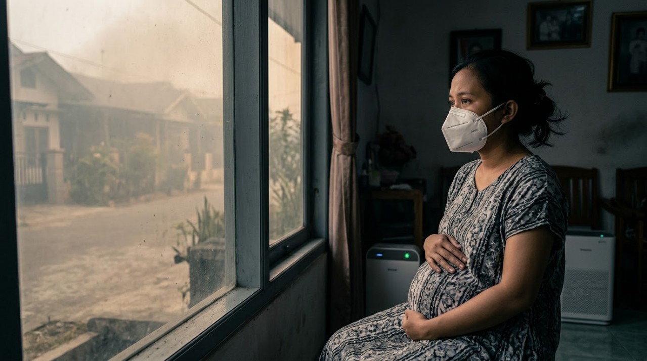 Di Balik Kabut Asap, Ada Janin yang Ikut Terpapar : Bencana Karhutla Kotim Cengkeram Kesehatan Ibu dan Anak
