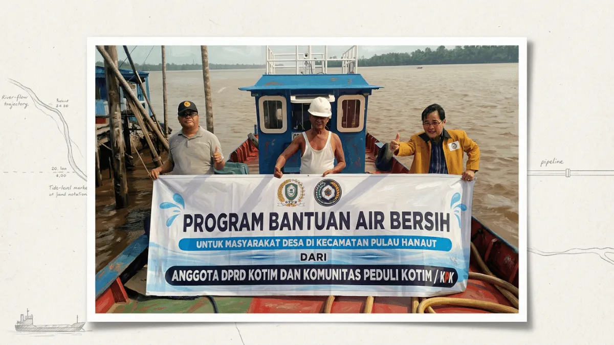 Menambal Dahaga Pesisir: Komunitas Peduli Kotim Terjang Pasang Surut Mentaya Pasok Air Bersih