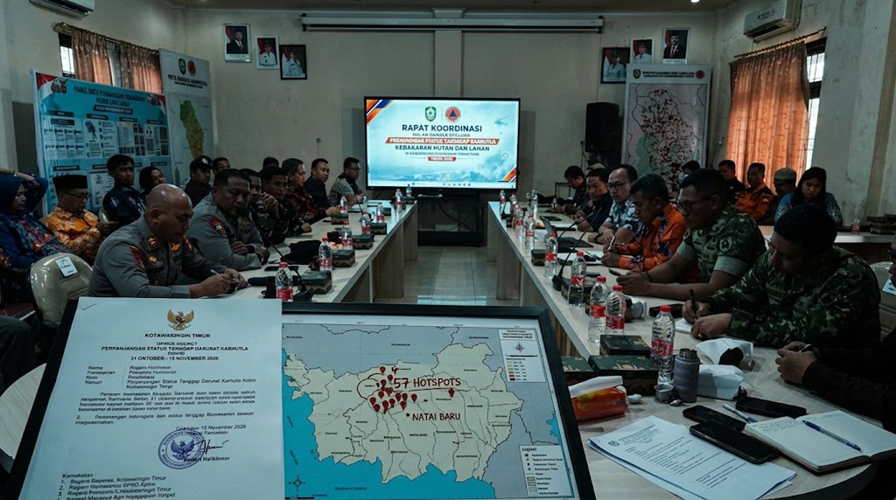 Hujan Sempat Redakan Asap, Kini 68 Titik Panas Kembali Berpidar di Kotim: Natai Baru Jadi Pusat Ancaman